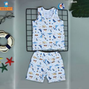 Bộ sát nách quần đùi in hình động vật
